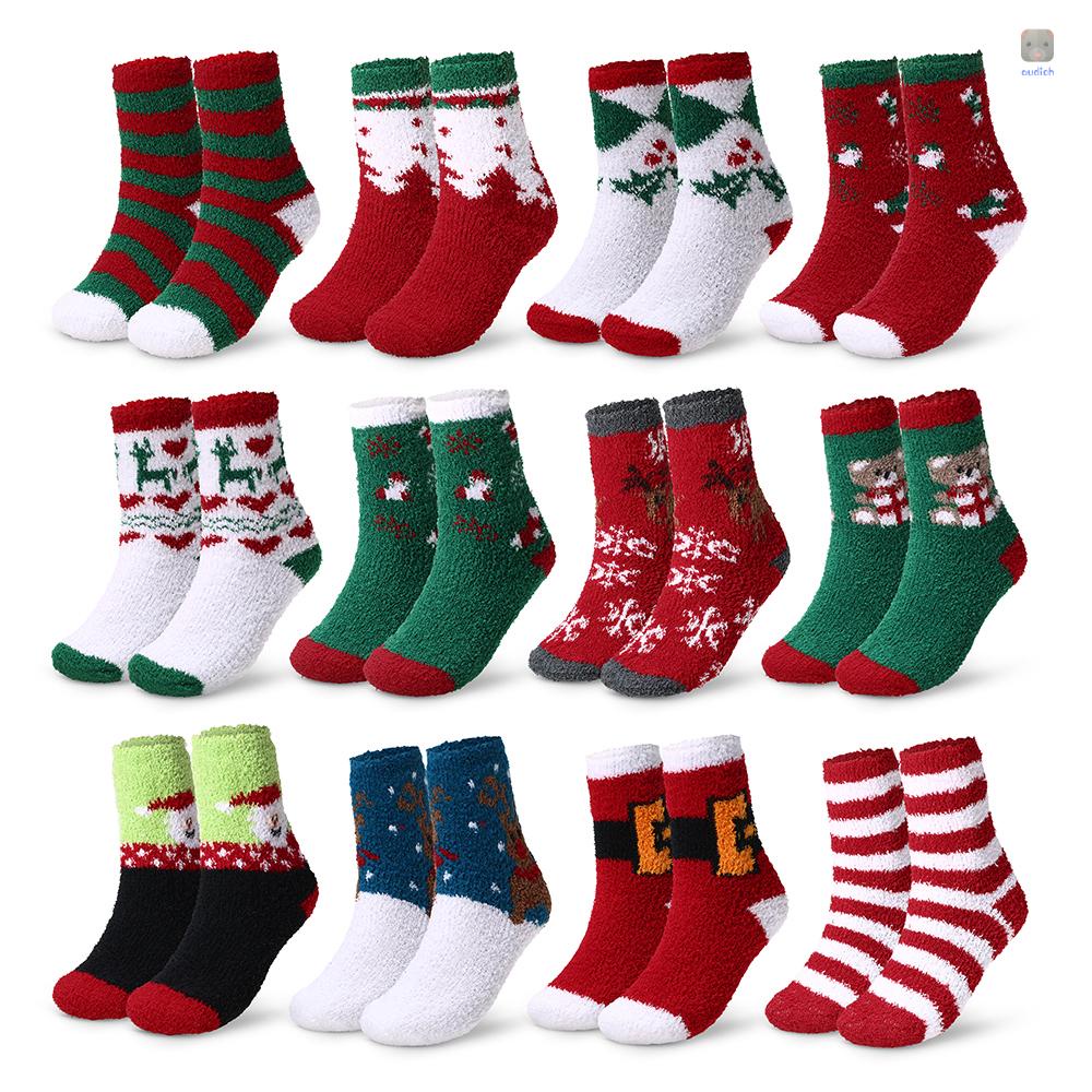 Vớ Cổ Cao Họa Tiết Giáng Sinh Nhiều Màu Sắc Ấm Áp Thời Trang Mùa Đông Cho Người Lớn