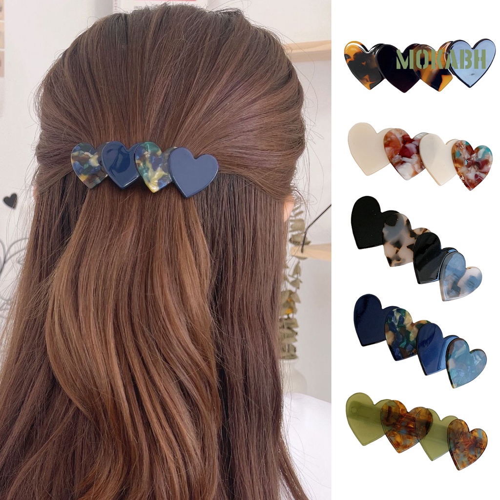 Kẹp Tóc Hình Trái Tim Nhiều Kiểu Dáng Thanh Lịch Chống Rơi