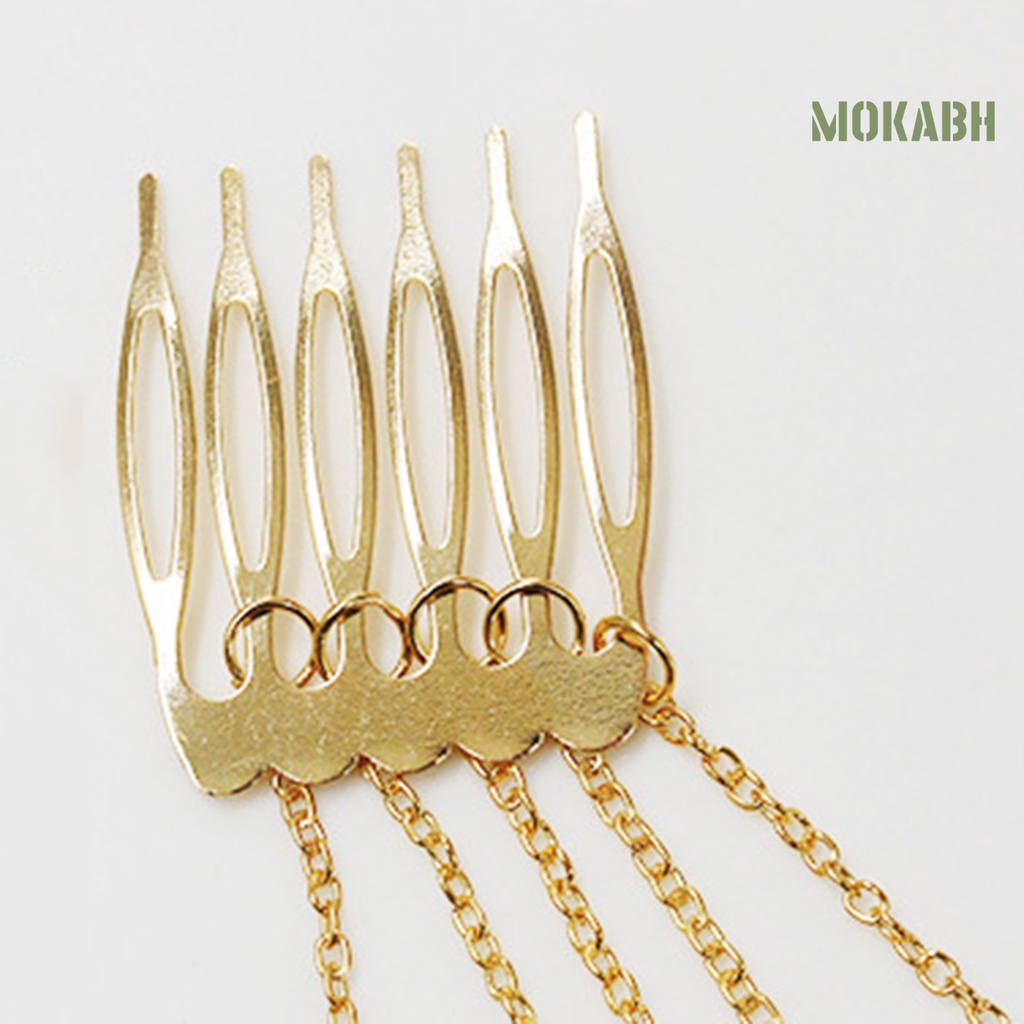 Lược Cài Tóc Bằng Hợp Kim Phối Dây Xích Tua Rua Thời Trang