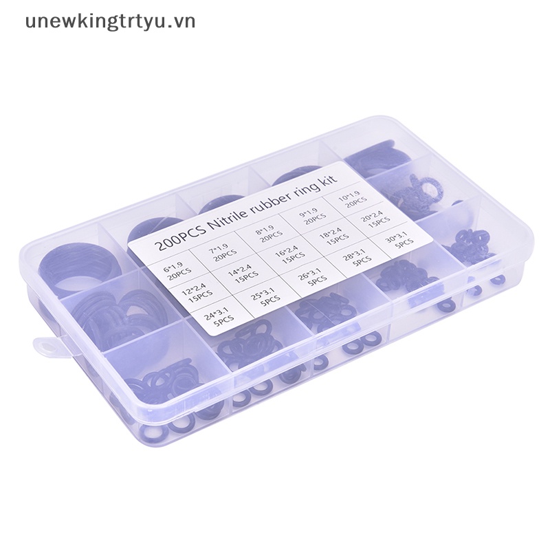 Bộ 200 Vòng Đệm Cao Su Hình Chữ O