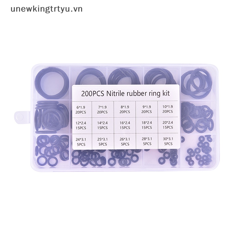 Bộ 200 Vòng Đệm Cao Su Hình Chữ O