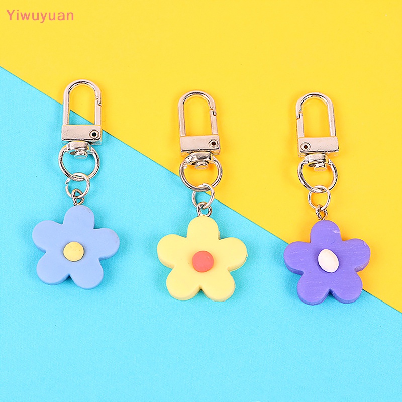 Móc Khóa Hình Hoa Màu Kẹo Dễ Thương Trang Trí Ba Lô / Túi Xách Mới