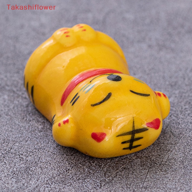 (Takashiflower) Giá Đỡ Muỗng / Nĩa Bằng Sứ Hình Hổ Đáng Yêu Trang Trí Bàn Ăn DIY
