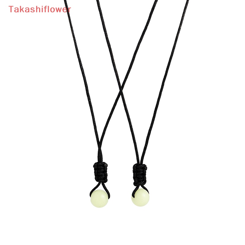 (Takashiflower) Vòng Cổ Choker Dây Đen Hai Lớp Đính Đá Dạ Quang Đơn Giản Có Thể Điều Chỉnh Kích Thước Cho Nữ