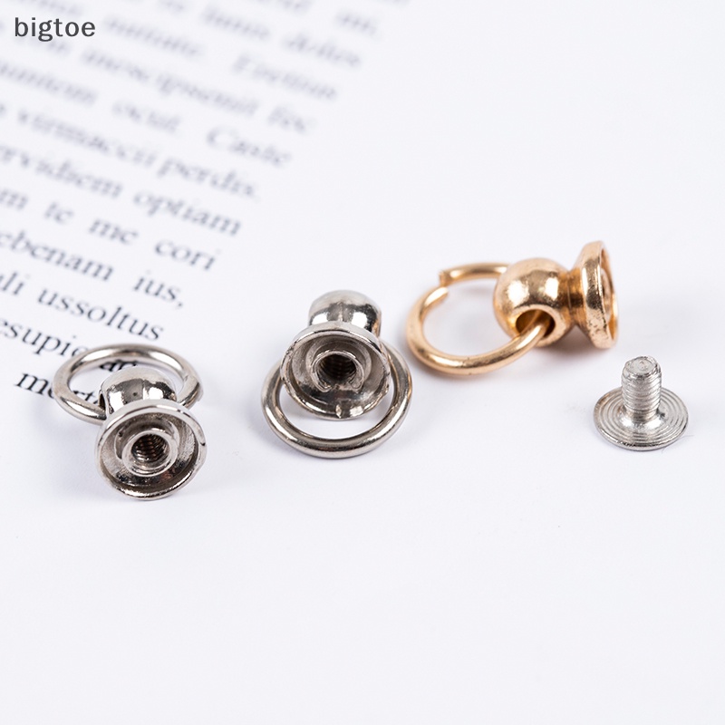 Set 10 Đinh Tán 8mm Hình Chữ O Bằng Kim Loại Dùng Để Trang Trí Điện Thoại / Túi Xách