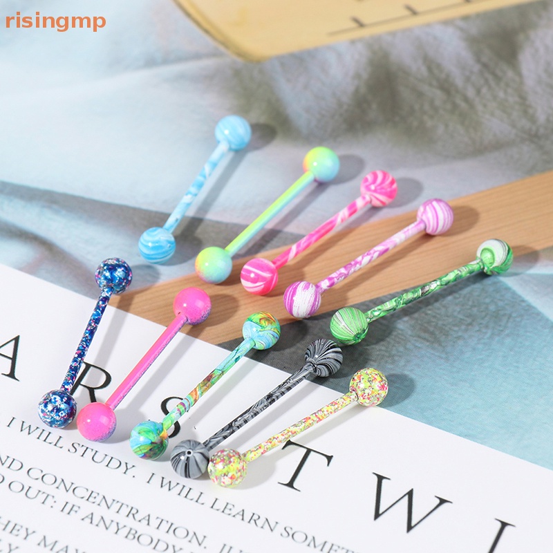 Set 10 Khuyên Lưỡi Bằng Thép Không Gỉ Cá Tính