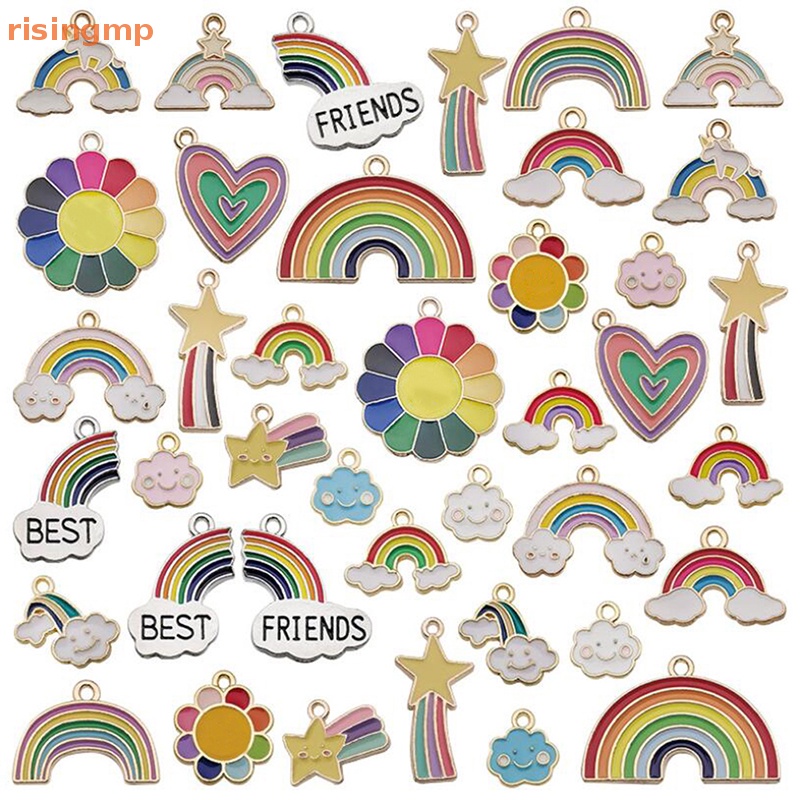 Set 40 Mặt Dây Chuyền Hình Đám Mây Mưa Tráng Men DIY