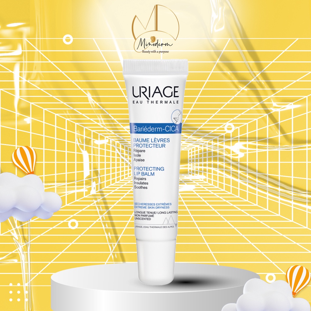 Kem dưỡng môi Uriage Bariederm cica levres chăm sóc và làm dịu vùng da môi bị tổn thương 15ml