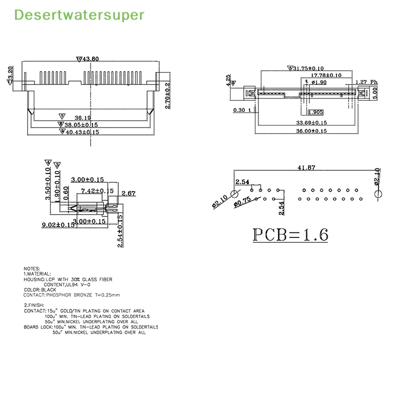 Set 5 Đầu Nối SATA 7P + 15P 22Pin Chất Lượng Cao