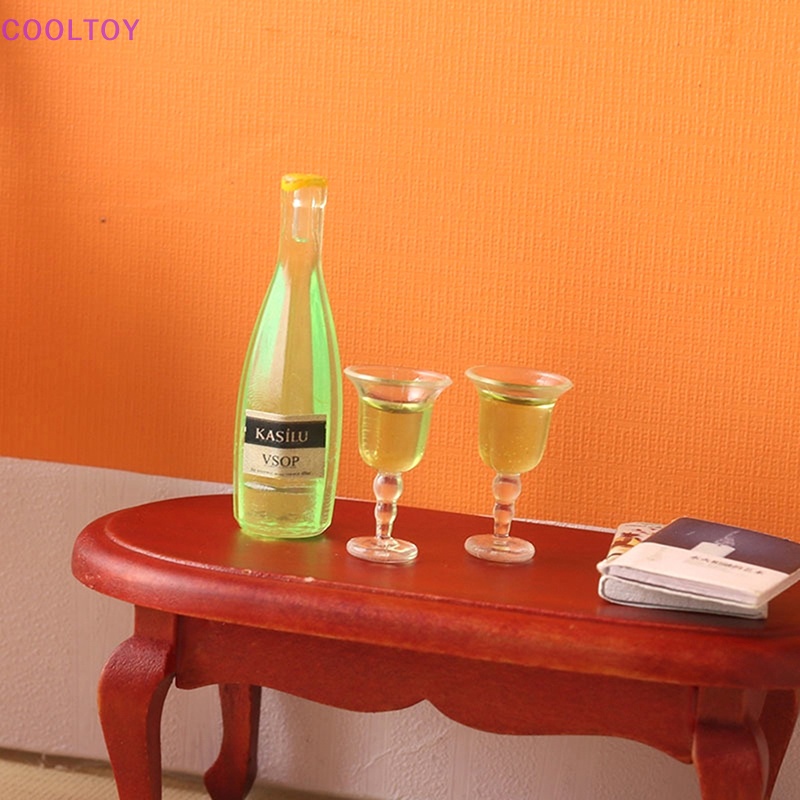 1 Bộ Ly Uống Rượu Mini Tỉ Lệ 1: 12 Dùng Trang Trí Nhà Búp Bê