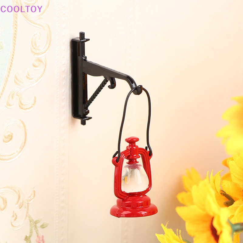 Cooltoy 1 Bộ Đèn Dầu Dầu Trang Trí Nhà Búp Bê 1: 12 Phong Cách Retro Kèm Giá Treo