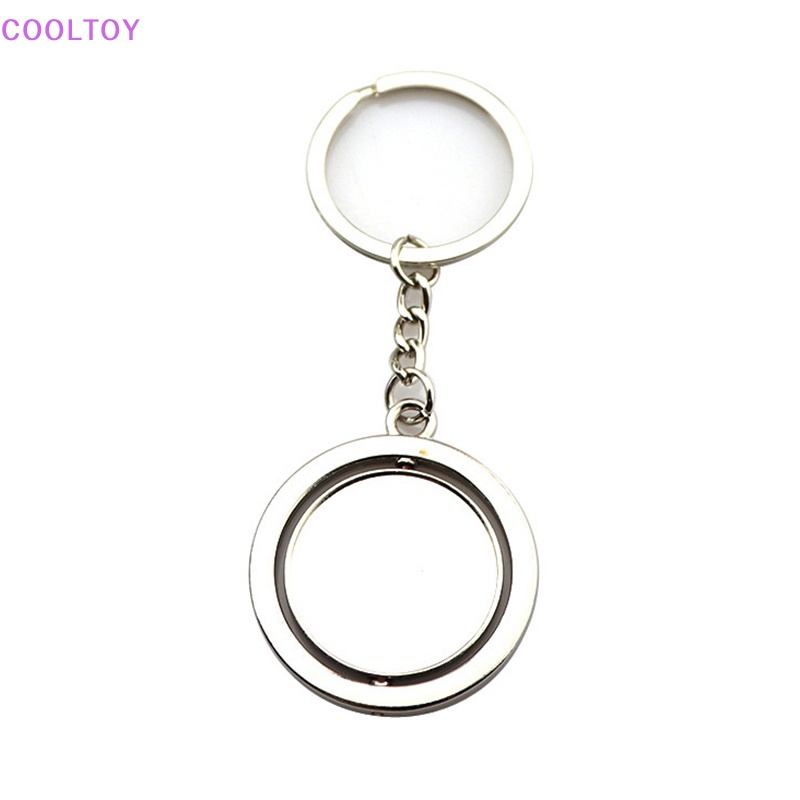 Móc Chìa Khóa Handmade Bằng Kim Loại Hình Tròn Rỗng 360 Độ