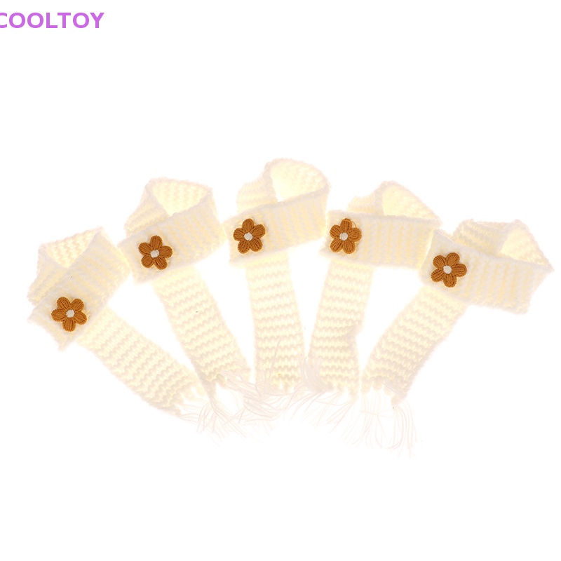 Cooltoy Set 5 Khăn Quàng Cổ Mini Dệt Kim Phong Cách Giáng Sinh Cho Búp Bê