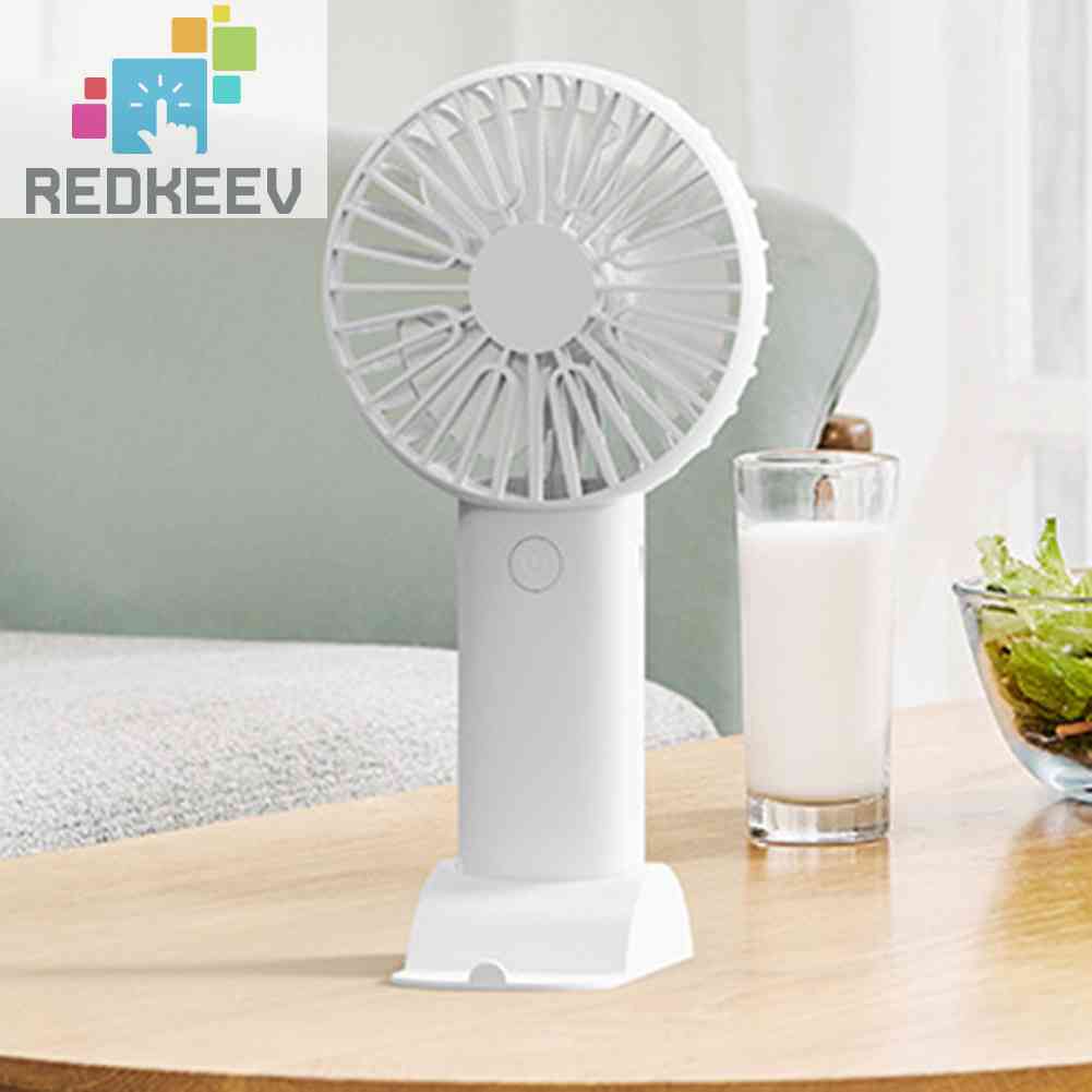 Quạt Mini Cầm Tay 3 Tốc Độ Kèm Sạc USB Tiện Dụng Chất Lượng Cao