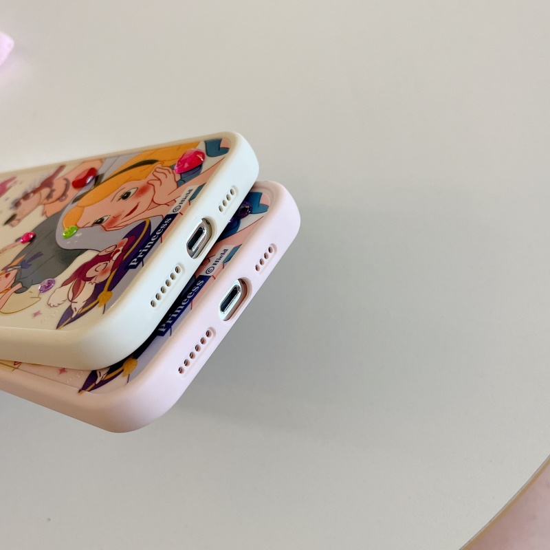 Ốp Điện Thoại Silicon Dẻo Mạ Điện Chống Sốc In Hình Công Chúa Hoạt Hình 3D Cho iPhone 14 13 12 11 Pro Max XS XR X