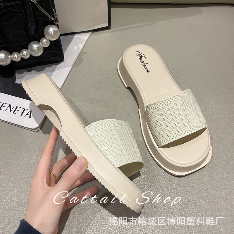 Cattail dép dép nữ dép bánh mì nữ dép bánh mì nữ Chống Trượt 052005