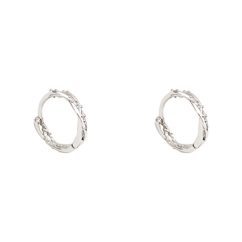 Bộ Khuyên Tai Vòng Đính Đá Zircon Không Gây Dị Ứng Thời Trang Cho Nữ