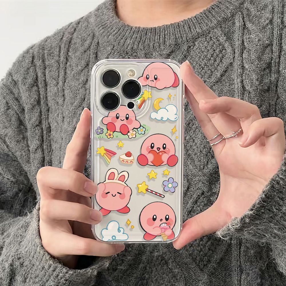 ✅Ốp Điện Thoại Dẻo Họa Tiết Ngôi Sao Kirby Dễ Thương Chống Sốc Cho iPhone12plus 6In 14pro1378 11max iPhone12plus