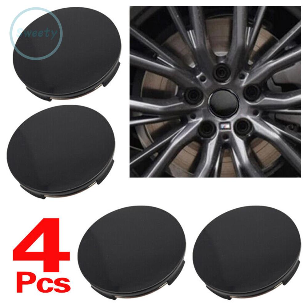 Set 4 Nắp Đậy Trục Bánh Xe Hơi 59mm / 65mm Bằng ABS Màu Đen Chuyên Dụng
