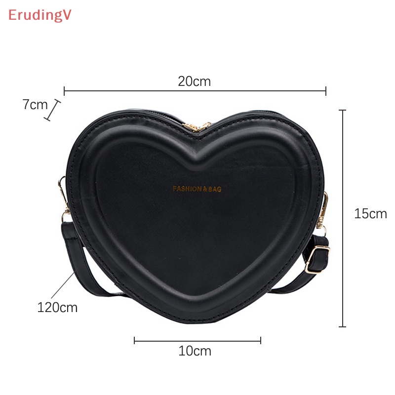 Túi Đeo Chéo Vai Bằng Da PU Hình Trái Tim Thời Trang Dành Cho Nữ