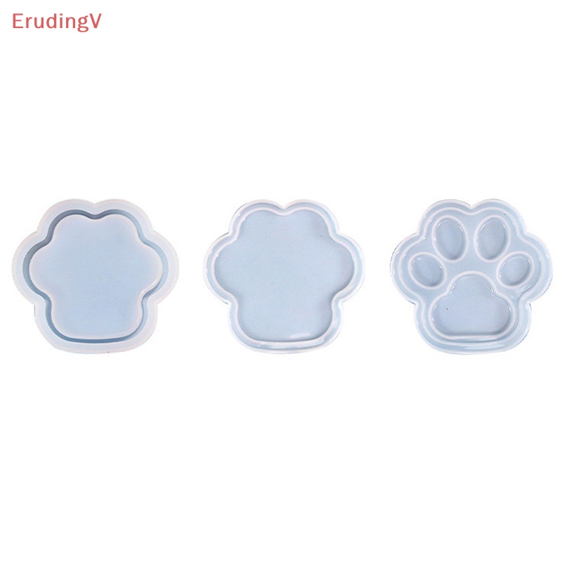 Khuôn Silicone Làm Hộp Đựng Trang Sức Hình Dấu Chân Mèo DIY
