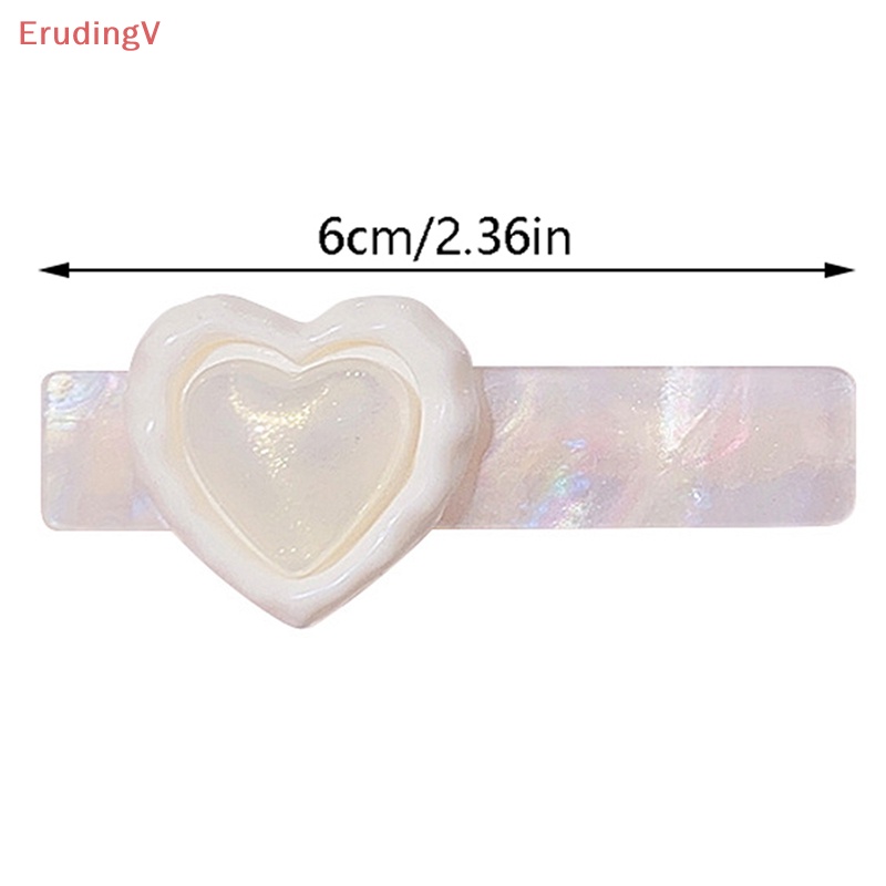 [ErudingV] Kẹp Tóc Trang Trí Hình Học Trái Tim Acetate Thanh Lịch Ngọt Ngào Cho Nữ [Mới]