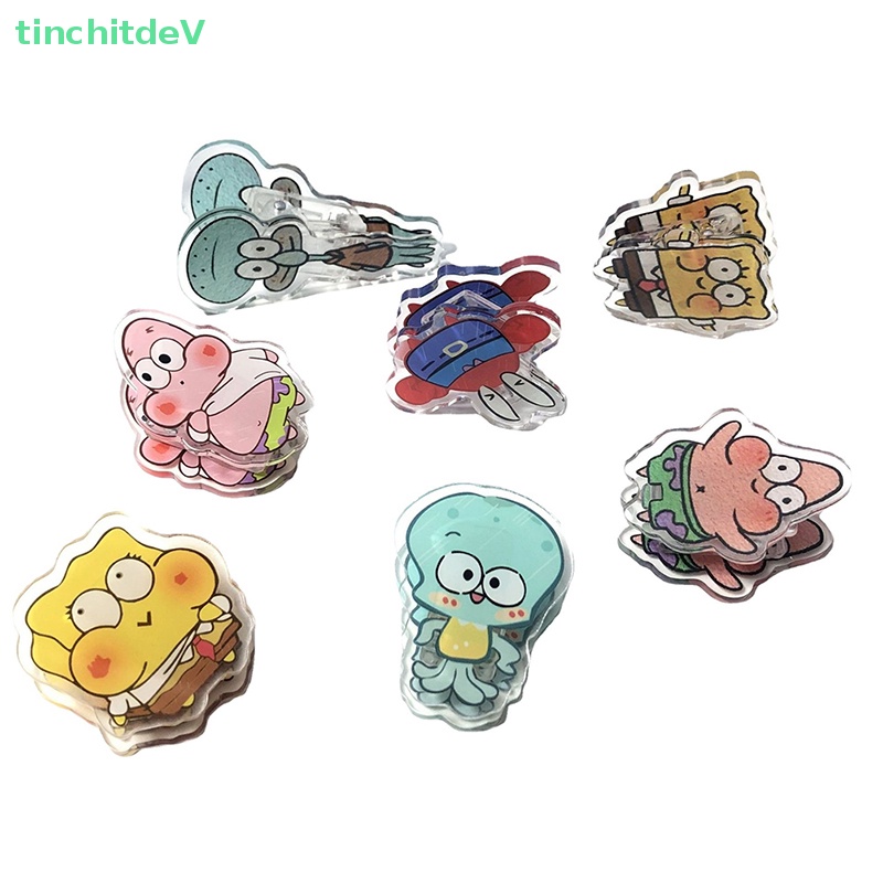 1 Kẹp Giấy Hoạt Hình Bằng Acrylic Nhiều Màu Dễ Thương Trang Trí Văn Phòng / Trường Học