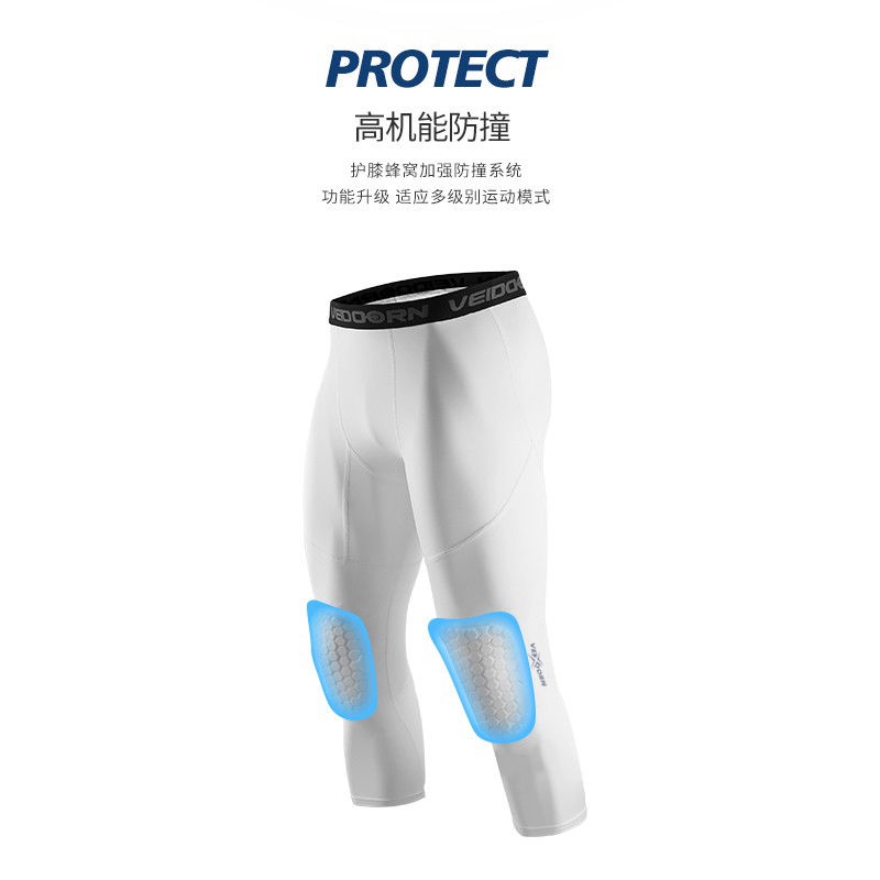Quần Short Legging Thể Thao Bóng Rổ Ngắn Ngang Mắt Cá Chân Khô Nhanh Cho Nam @ -