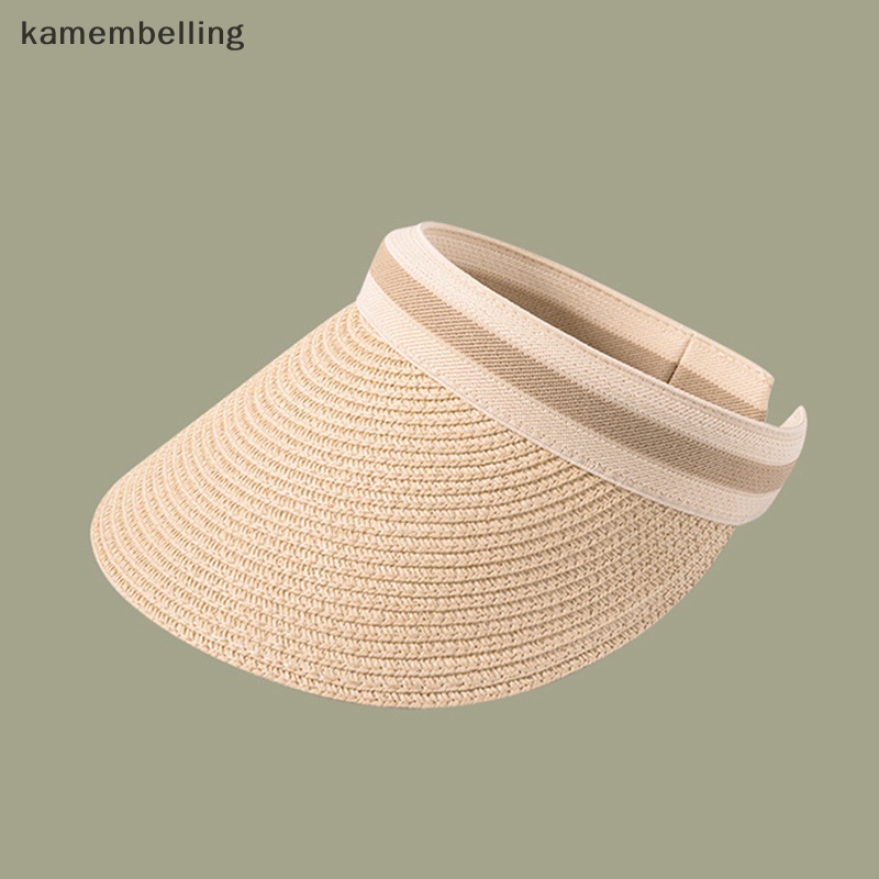 Mũ Cói Chống Nắng Hở Chóp Thoáng Khí Có Thể Cuộn Lại Thời Trang Đi Biển Cho Nữ EN Enen