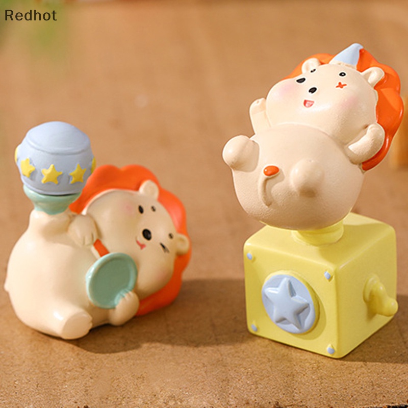 &lt; Redhot &gt; Mô Hình Sư Tử Rạp Xiếc Mini Vui Nhộn Trang Trí Tiểu Cảnh Để Bàn Trang Trí Nội Thất