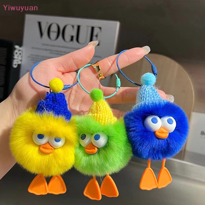 1 Móc Khóa Banh Lông Thỏ Nhiều Màu Mới