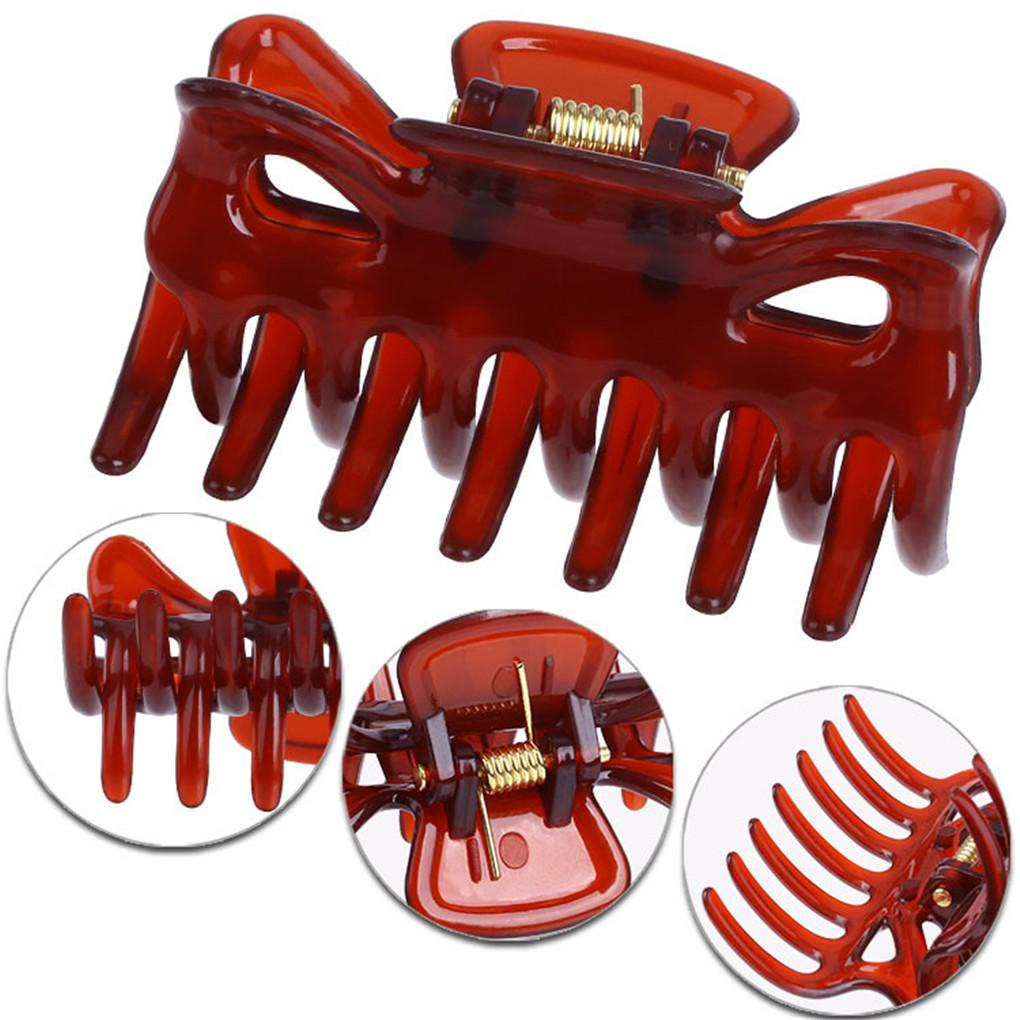 Set 6 Kẹp Tóc Càng Cua Lớn Bằng Nhựa Chống Trượt Cho Nữ