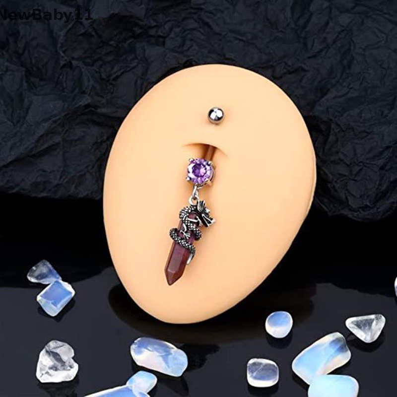 1 Khuyên Rốn Hình Rồng Bằng Đá Tự Nhiên