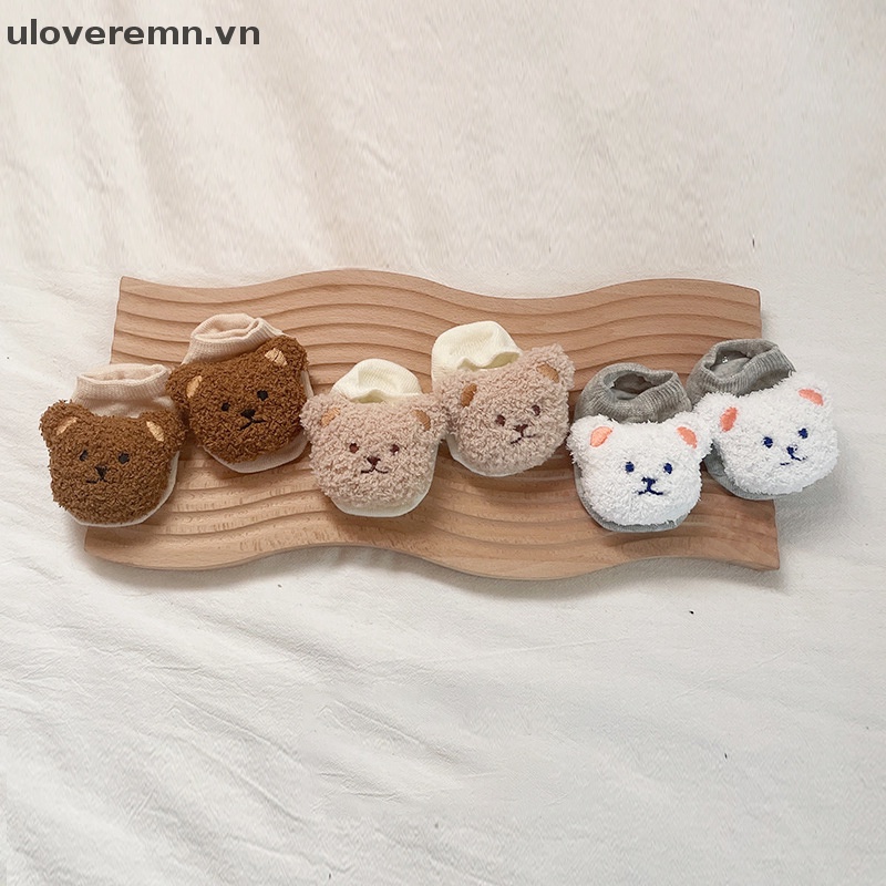 Vớ Cổ Thuyền Họa Tiết Gấu Hoạt Hình Dễ Thương Cho Bé Gái