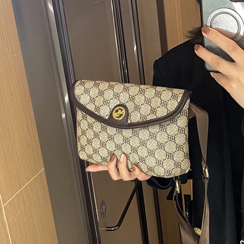 Túi Đeo Chéo Hình Vuông Nhỏ Họa Tiết Hình Học Phong Cách Cổ Điển Thời Trang Cho Nữ