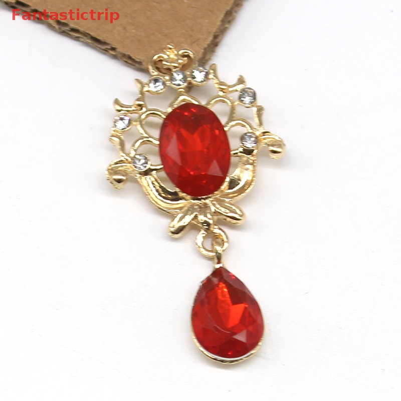 Nút Cài Áo Bằng Hợp Kim Đính Đá 46 * 26MM DIY