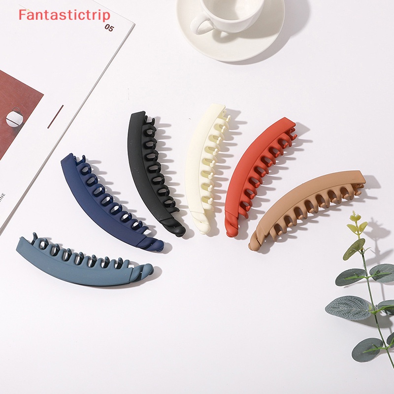 Kẹp Tóc Càng Cua Màu Trơn Phong Cách Cổ Điển Thời Trang Cho Nữ