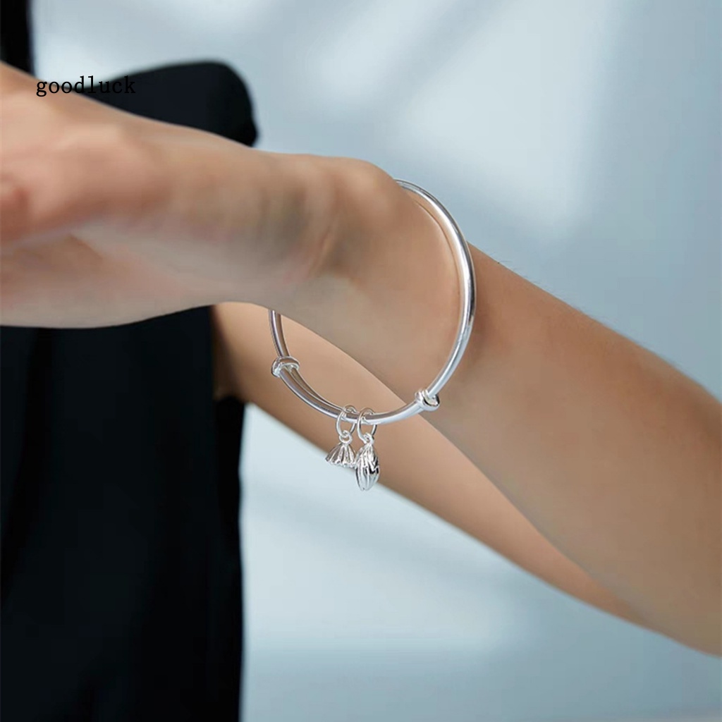 Chúc Mừng Năm Mới| Vòng Tay Hạt Giống Hoa Sen Nhỏ Màu Bạc Thời Trang Thanh Niên