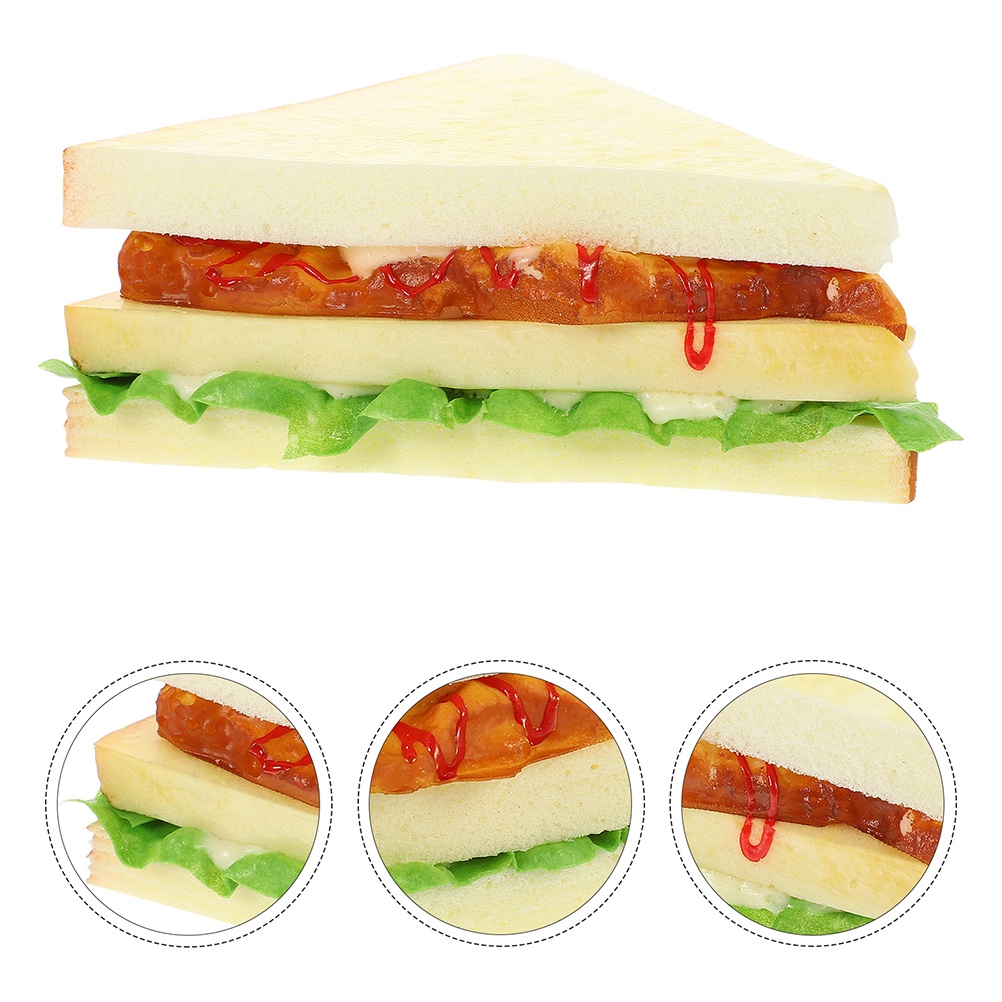 2 Mô Hình Bánh Sandwich Mini Trang Trí Nhà Búp Bê