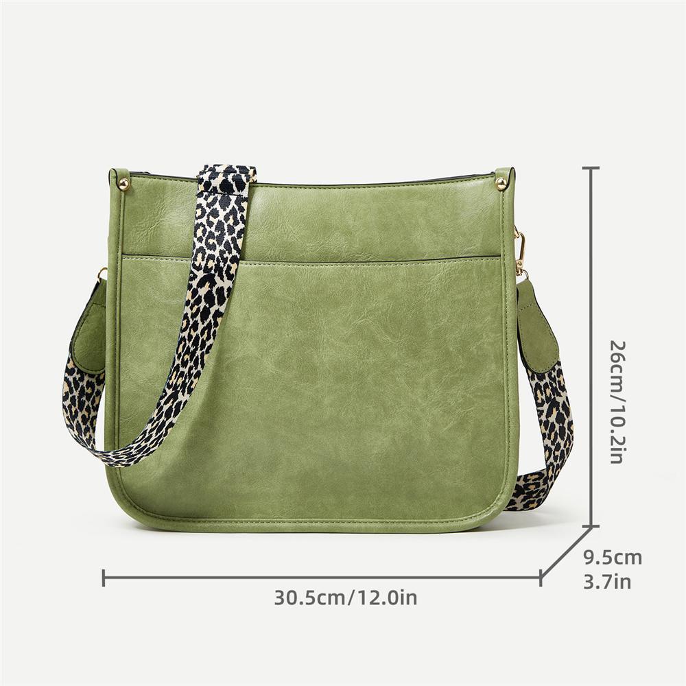 Túi Đeo Chéo Vai Kiểu Xô Họa Tiết Da Báo Thời Trang Dành Cho Nữ