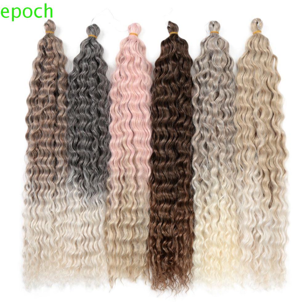 Epoch Tóc Giả Kiểu Thắt Bím Xoăn Màu Nâu Bằng Sợi Tổng Hợp Cách Nhiệt Chất Lượng Cao Dành Cho Nữ