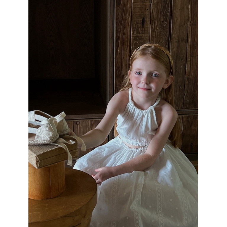 Đầm Hai Dây Dáng Dài Thêu Họa Tiết Phong Cách Hàn Quốc Thời Trang Mới Cho Bé Gái