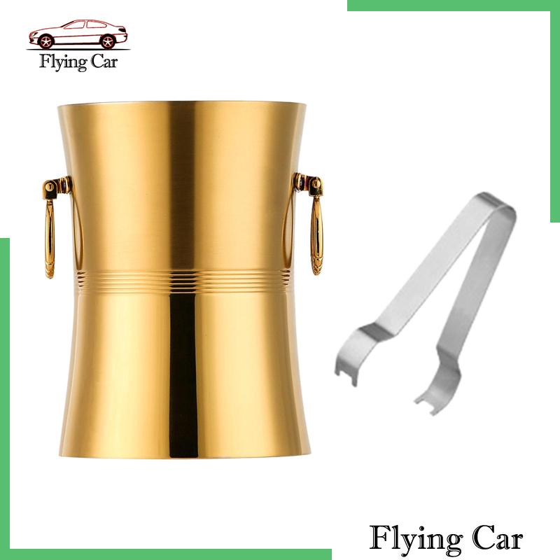 Xô Kim Loại Đựng Đá / Nước Uống Cách Nhiệt Có Nắp Đậy Dùng Cho Tiệc BBQ / Bar / Tiệc Tùng Lzdjfmy