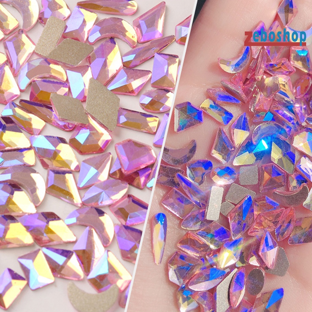 Set 100 Hạt Đá 3D Nhiều Kích Cỡ Trang Trí Móng Nghệ Thuật DIY