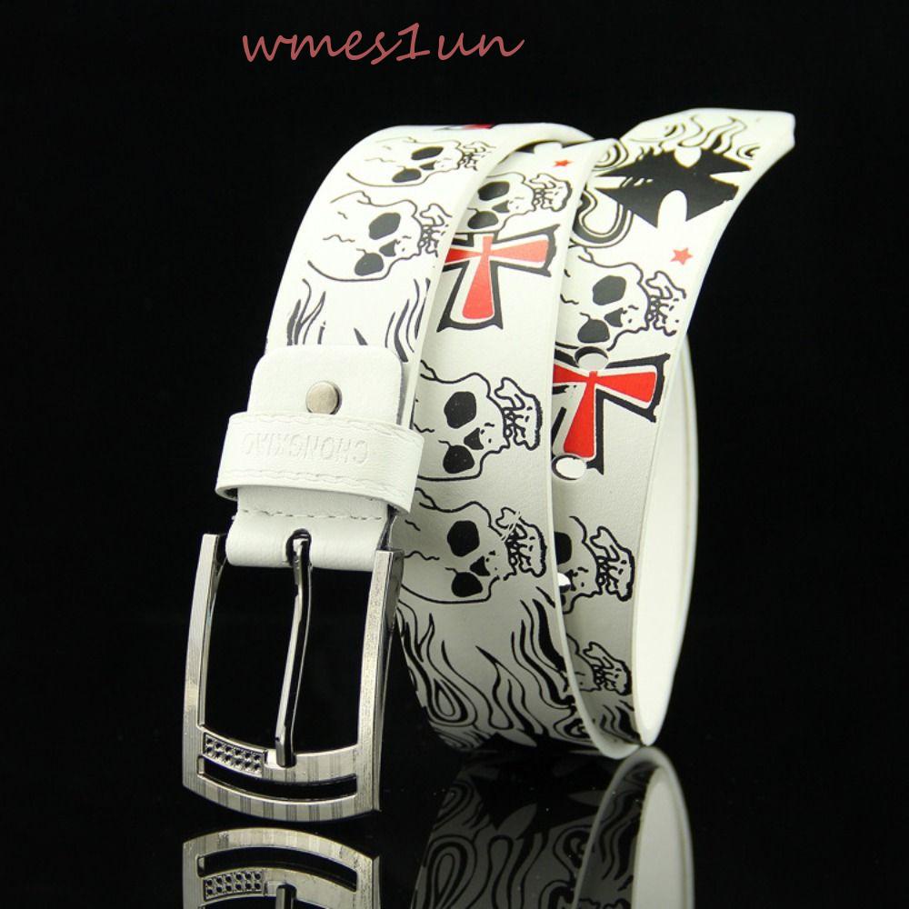 Thắt Lưng Da PU WMES15H Y2K Khóa Ghim Cài Kiểu Retro Hàn Quốc Thời Trang Cho Nam Và Nữ