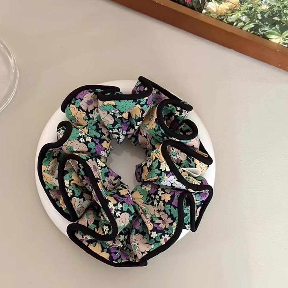 Dây Cột Tóc Cao Su Co Giãn In Họa Tiết Hoa Phong Cách Hàn Quốc Mẫu Mới 2023 Thời Trang Cho Nữ