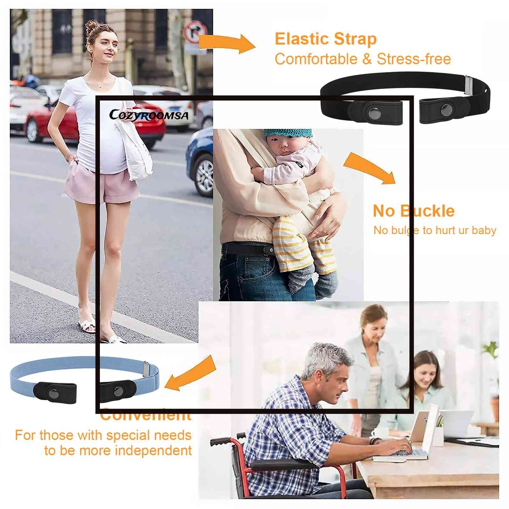 Set 4 Thắt Lưng Không Khóa Tháo Gỡ Nhanh Có Thể Điều Chỉnh Cho Nam Và Nữ
