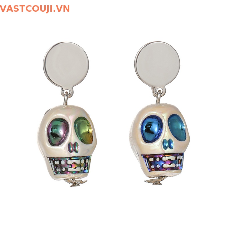 Bông Tai Hình Đầu Lâu Phong Cách Gothic Thời Trang Cho Nữ