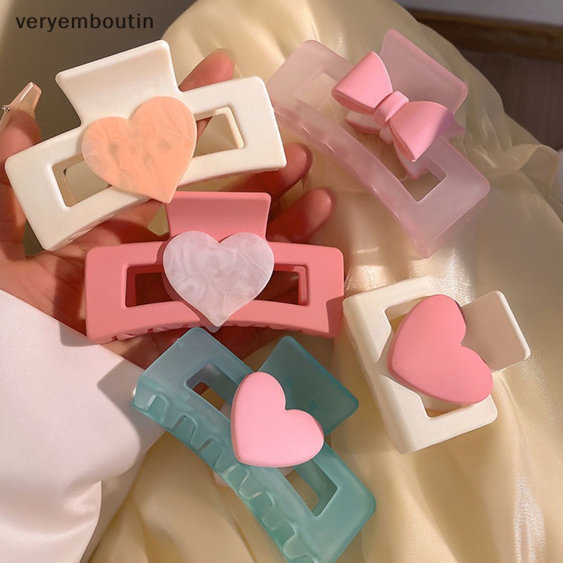 Kẹp Tóc Hình Trái Tim / Cá Mập Cỡ Lớn Dễ Thương Thời Trang Cho Nữ