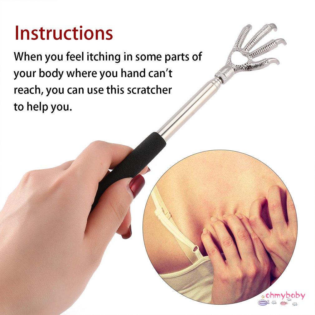 [InStock] Nhỏ Gọn Kính Thiên Văn Móng Vuốt Bằng Thép Không Gỉ Máy Mát Xa Lưng Cào 22-58Cm Có Thể Điều Chỉnh Massage Trầy Xước Tay [Z/14]